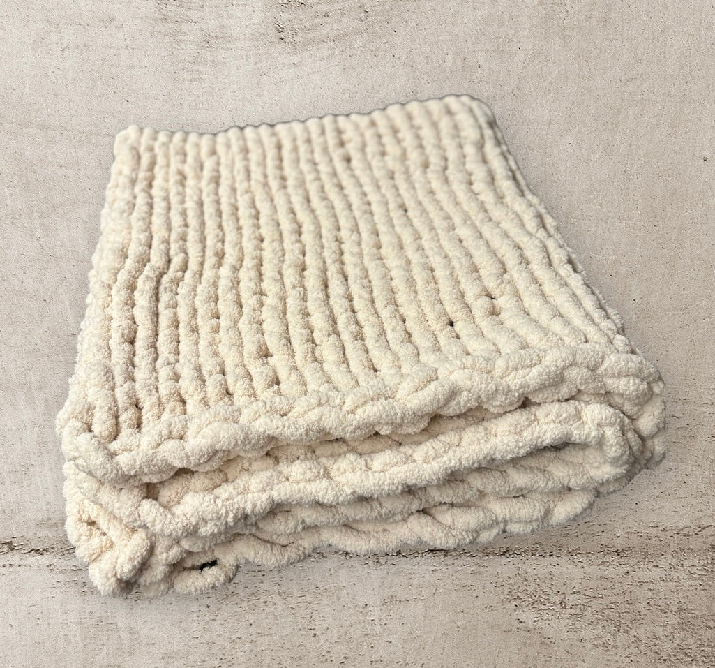 Hand Knit Chunky Blanket Kit